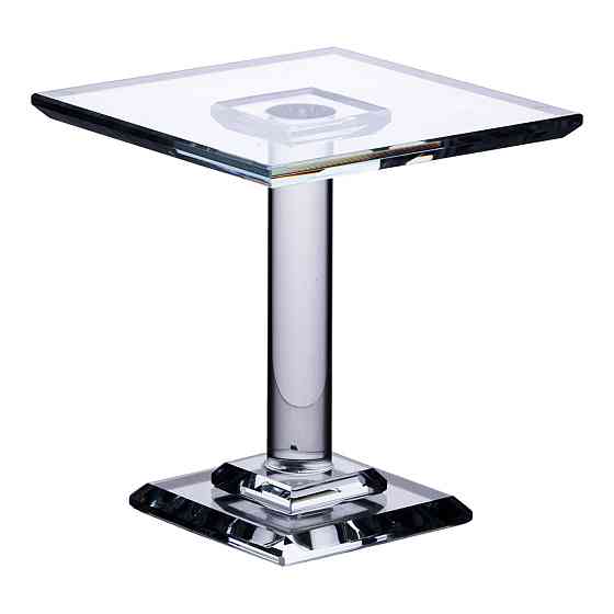 Тортівниця скляна на ніжці 12×12×13 см кругла стійка для торта, капкейків HP-4-70S Коломыя