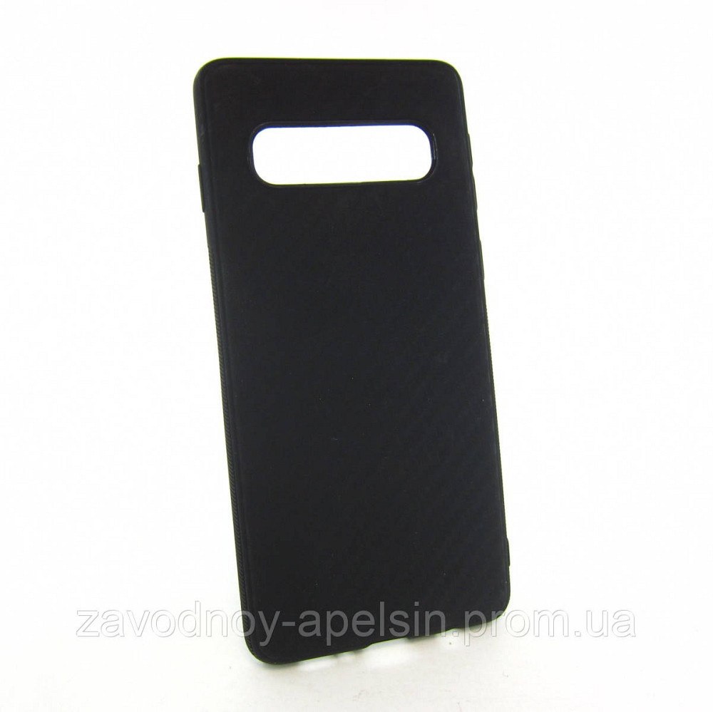 Samsung G973 S10 Plus Чохол силіконовий Карбон (чорний) Одеса - фото 1
