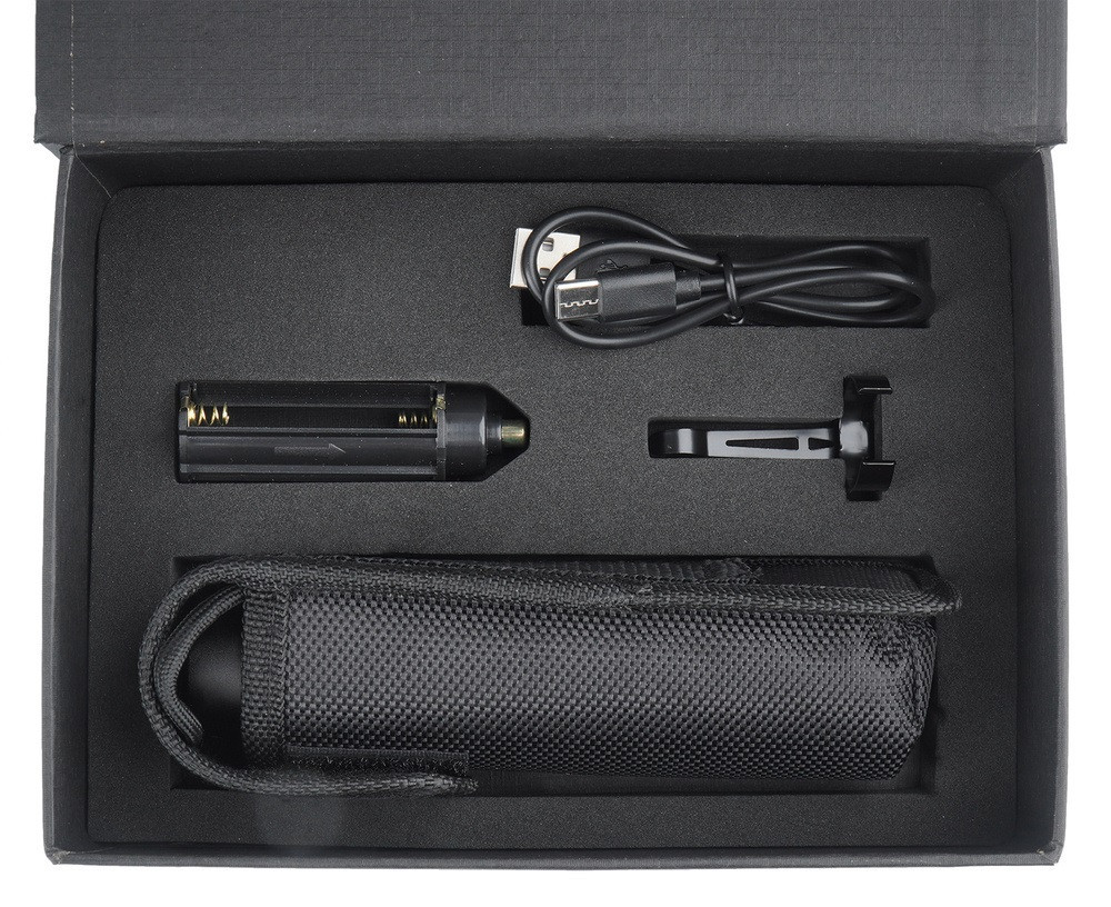 Тактичний Ліхтар 1000 люмен до 300 метрів, 4 режими роботи + чохол Mil-Tec (15153500) Акумулятор 2000 mAh Нововолинськ - фото 6