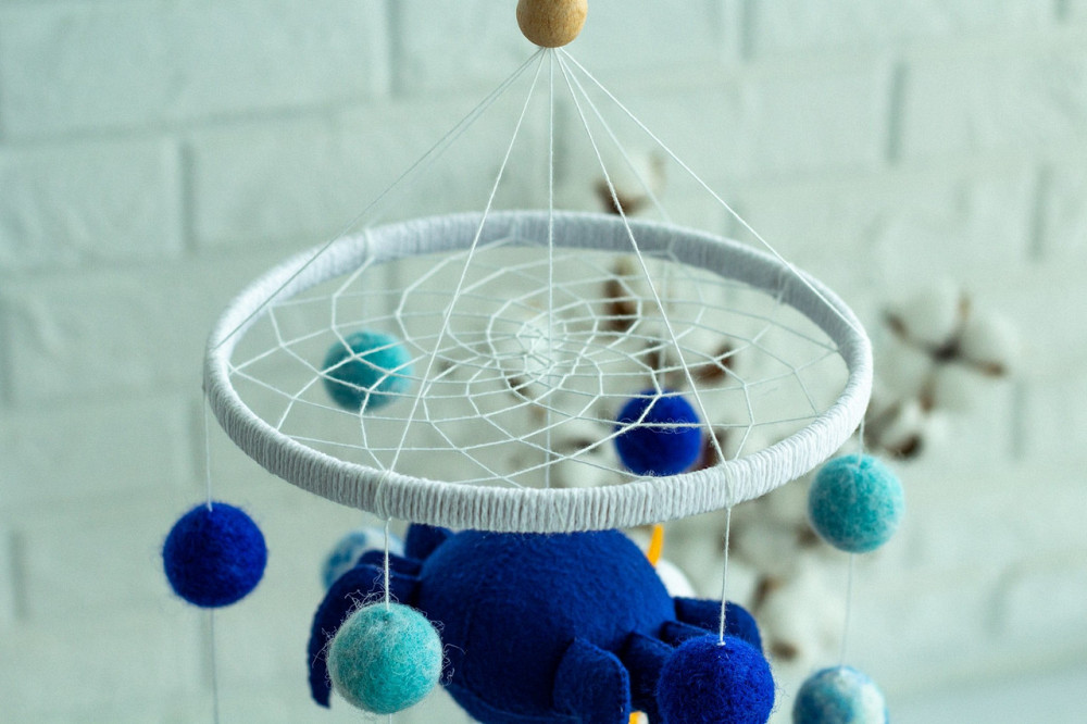 Дитячий музичний мобіль на ліжечко для немовлят WooolyWool «Прогноз погоди» з 35 мелодіями Київ - фото 3