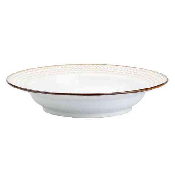 Белая суповая тарелка из фарфора, 23.5 см Киев