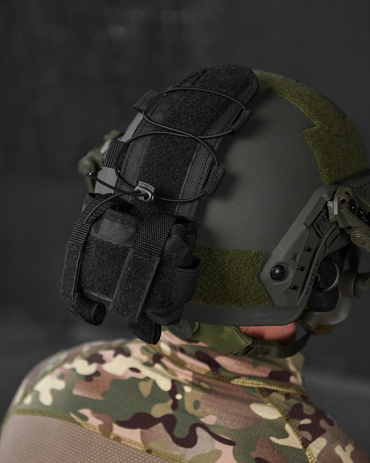 Противовес на каску, подсумок на шлем, сумка для батареи, черный Одесса - изображение 14