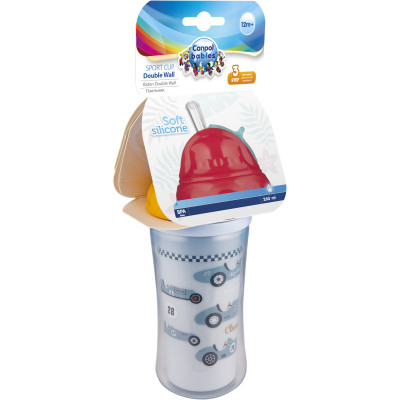 Поїльник-непроливайка Canpol babies Авто подвійна стінка із силіконовою трубочкою 260 мл (74/053) Вінниця - фото 3