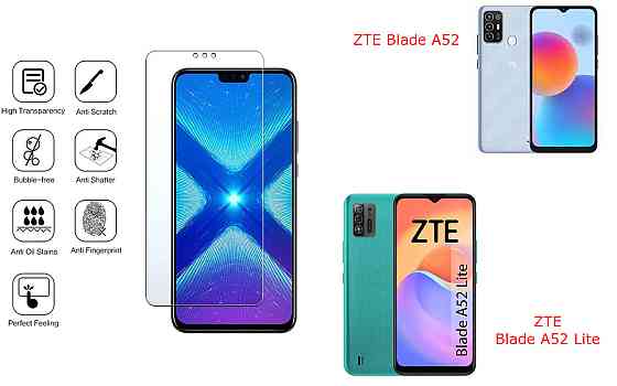Захисне скло NeoGlass для ZTE Blade A52, Blade A52 Lite – надпрозоре та стійке Київ