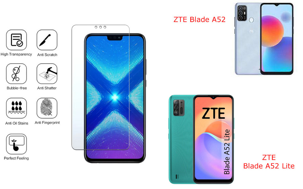 Захисне скло NeoGlass для ZTE Blade A52, Blade A52 Lite – надпрозоре та стійке Київ - фото 4
