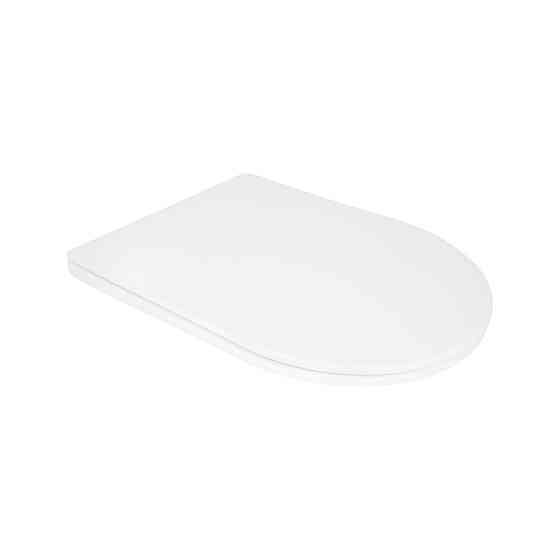 Сидіння для унітаза Qtap (Taurus 520) 455x365x38 мм, White, з мікроліфтом, Slim Duroplast, Quick Release QTSC179W49384 Київ