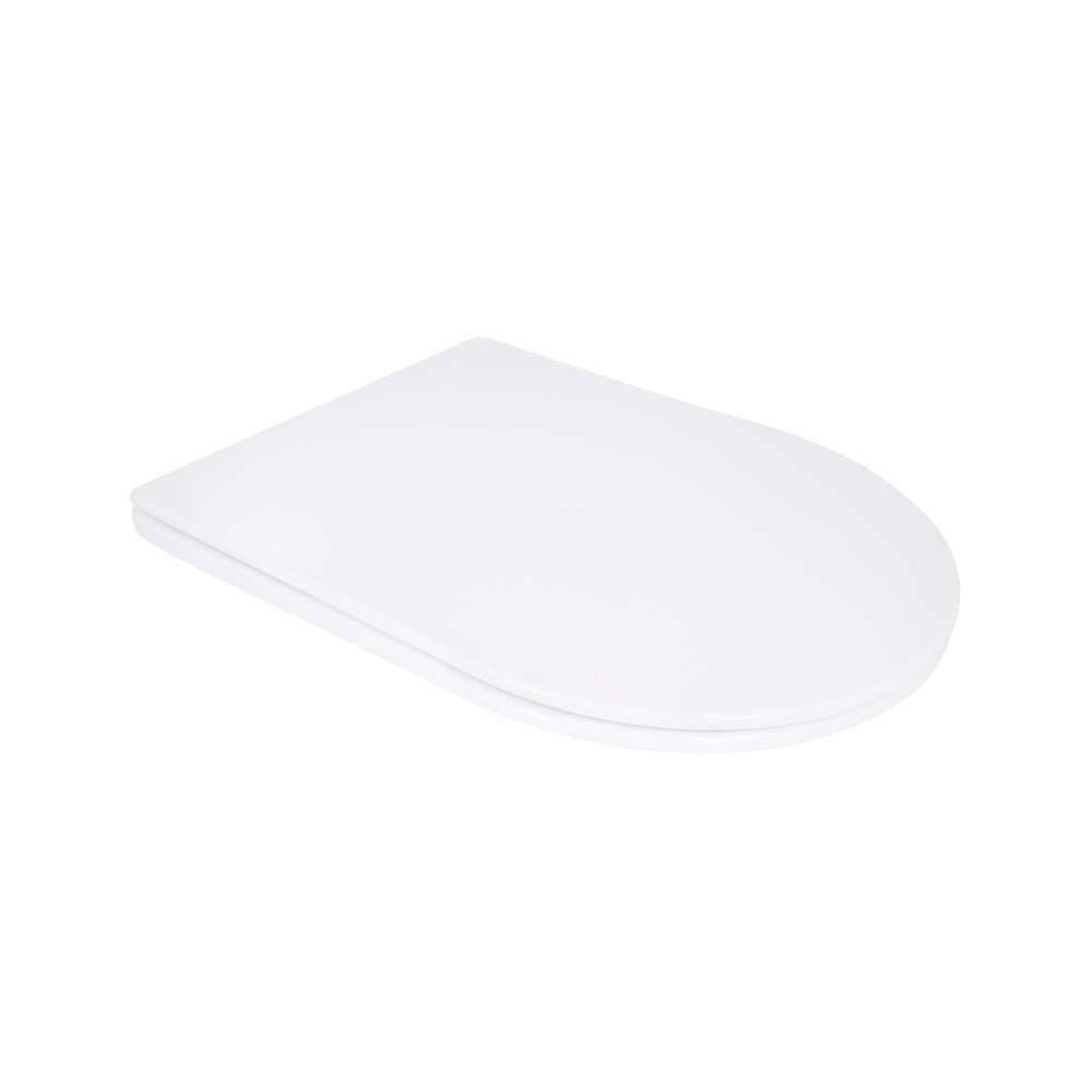 Сидіння для унітаза Qtap (Taurus 520) 455x365x38 мм, White, з мікроліфтом, Slim Duroplast, Quick Release QTSC179W49384 Київ - фото 1