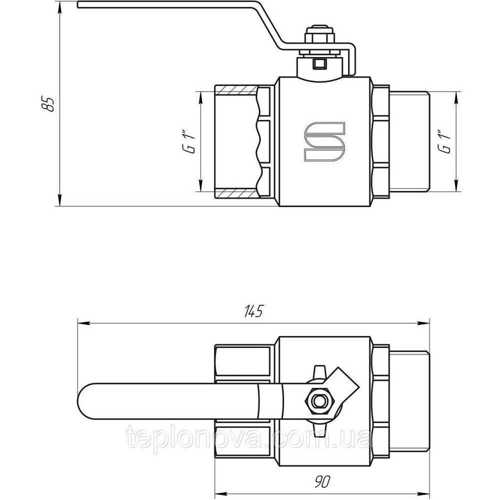 Кран шаровый прямой SELBA 1″ НВ КР SL1505 Черновцы - изображение 4