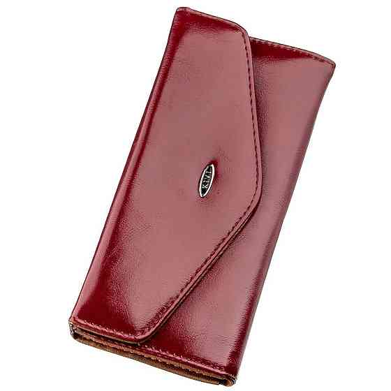 Кошелек женский из гладкой экокожи KIVI 19071 Малиновый Киев