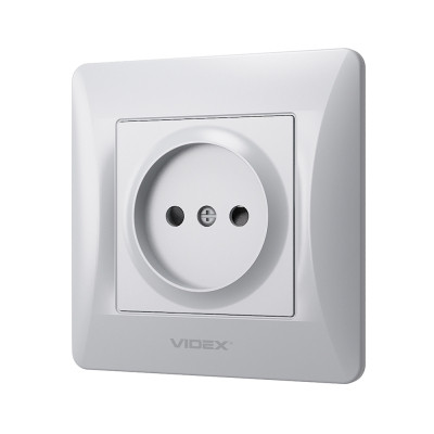 Розетка Videx_ BINERA 2ая із заземленням кремова (VF-BNSK1-SS) Вінниця - фото 2