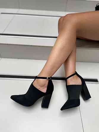 Purlina Туфлі жіночі Purlina чорні еко-замш каблук 10 см 40 р. ( -1) Коломия