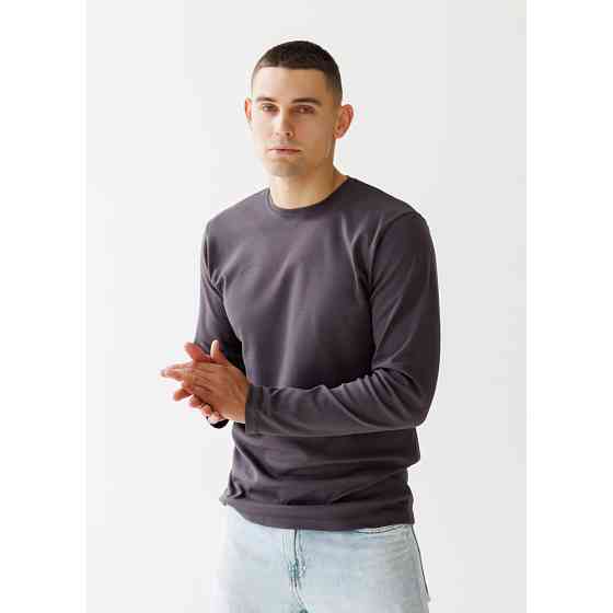 Чоловічий лонгслів зі 100% бавовни, інтерлок | Наталюкс 94-1342 XL Київ