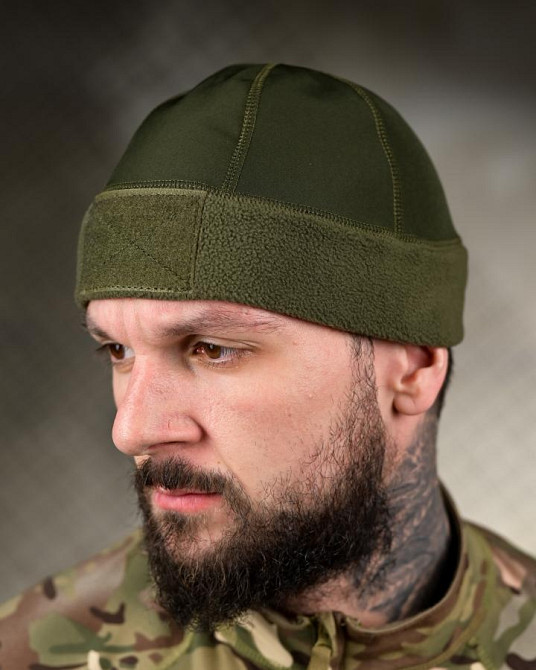 Флісова шапка докерка олива ВТ6854 Одеса - фото 1