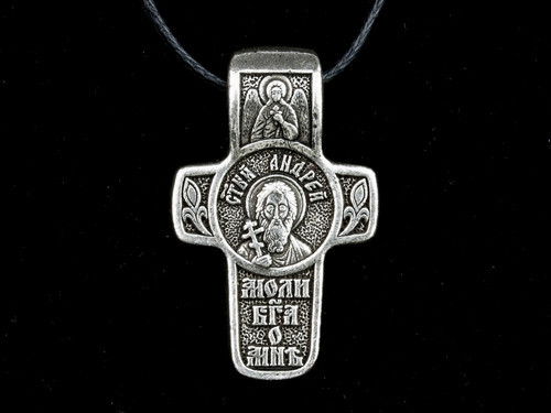 Натільний хрестик православний Андрій Київ - фото 1