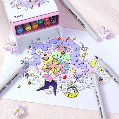 Художественный маркер Arrtx спиртовые Oros ASM-03-ACS1-02 12 цветов (LC302789) Винница - изображение 2