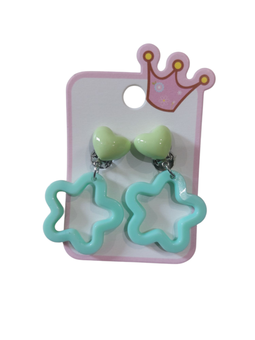 Кліпси дитячі у формі Зірочки 45 на 30 мм м`ятний Київ - фото 1