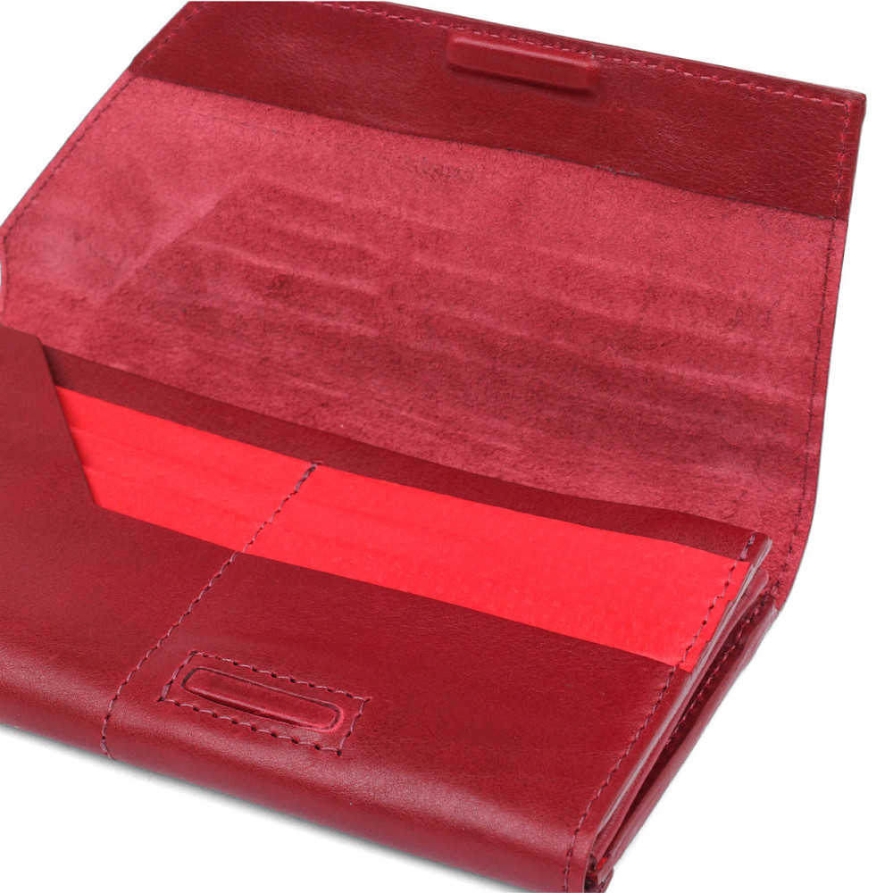 Отменный кожаный женский кошелек Grande Pelle 11576 Бордовый Киев - изображение 6