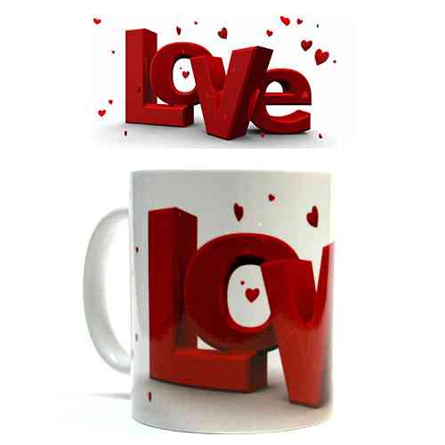 Чашка керамическая с надписью Love Киев