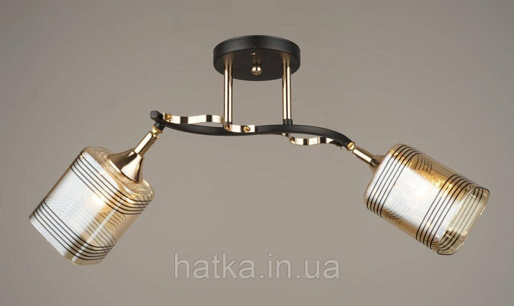 Потолочная люстра Sirius B N4382/2 BK+FGD с поворотным механизмом Киев - изображение 1