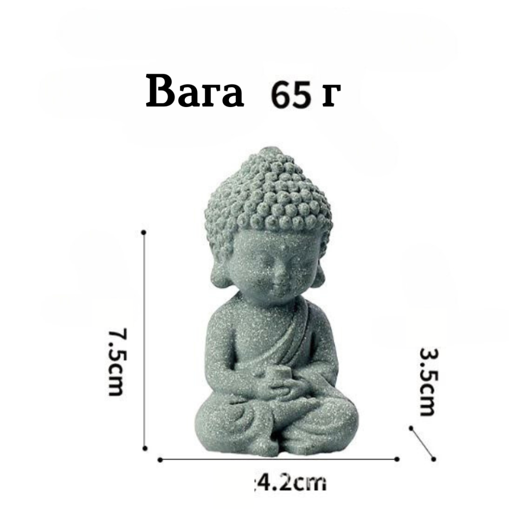 Декоративная статуэтка Маленького Будды из полистоуна. Для мини-сада, флрариума, аквариума, террариума Маленький Татхагата Одесса - изображение 9