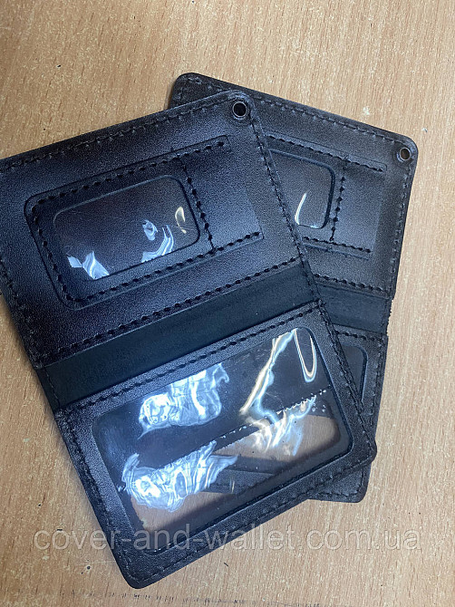 Обкладинка для нового посвідчення ДСНС із кишенею для жетона Puos Чорний Київ - фото 6