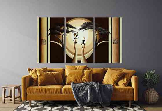 Модульна картина у вітальню/ спальню   Африканський колорит     ART-270_3A Київ