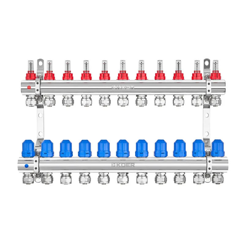Колекторний блок з витратомірами та євроконусами Koer KR.1210-11 - 1"x11 WAYS (KR5273) Київ - фото 1