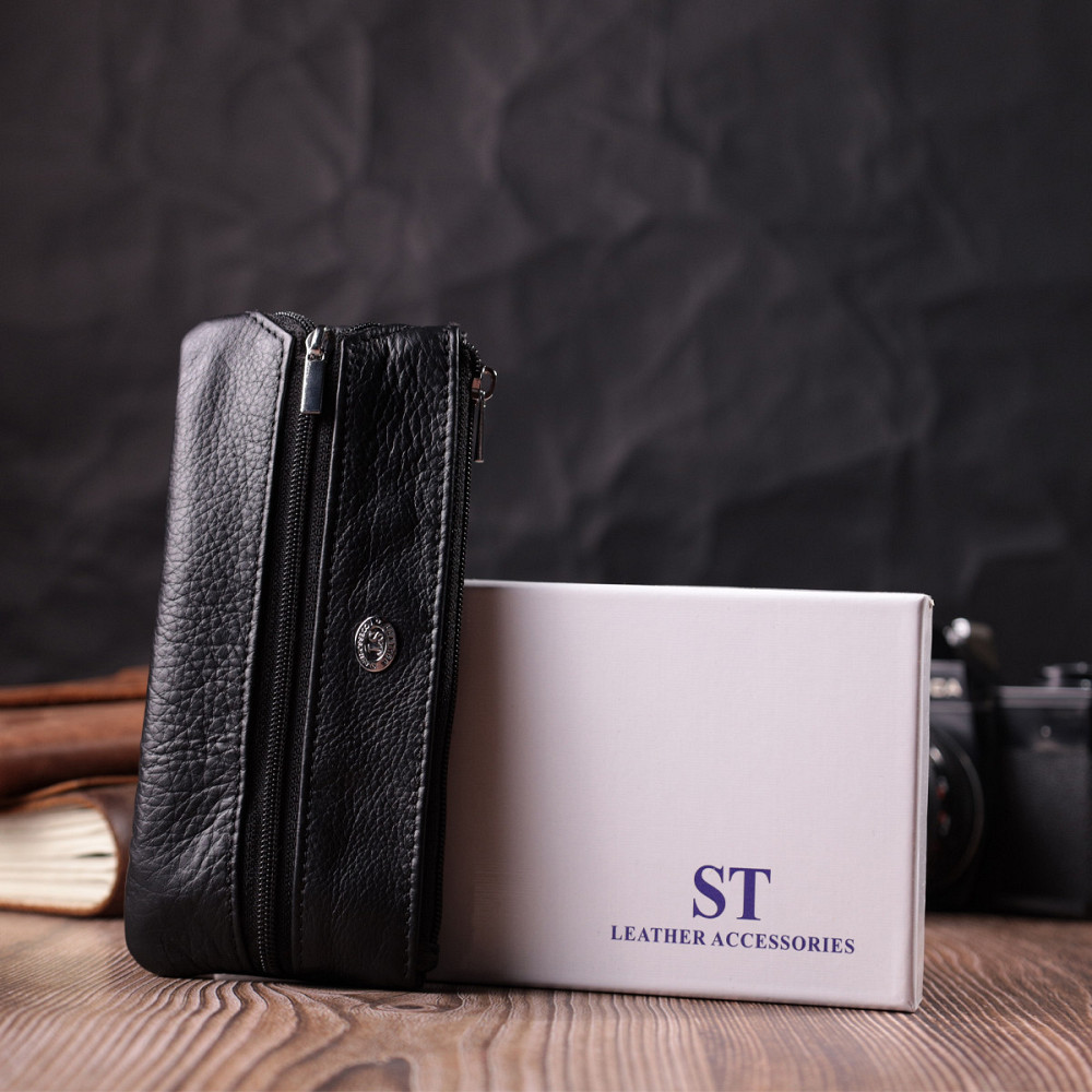 Универсальная ключница из натуральной кожи ST Leather 22511 Черный Киев - изображение 10