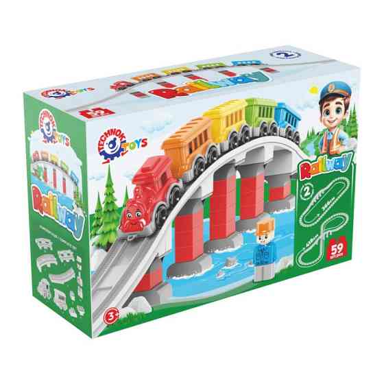 Дитячий набір конструктора "Залізниця" 1300TXK 59 деталей Вінниця