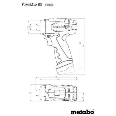 Шуруповерт Metabo PowerMaxxBS, 10.8 В, 2х2.0Аг, кейс (600080500) Винница