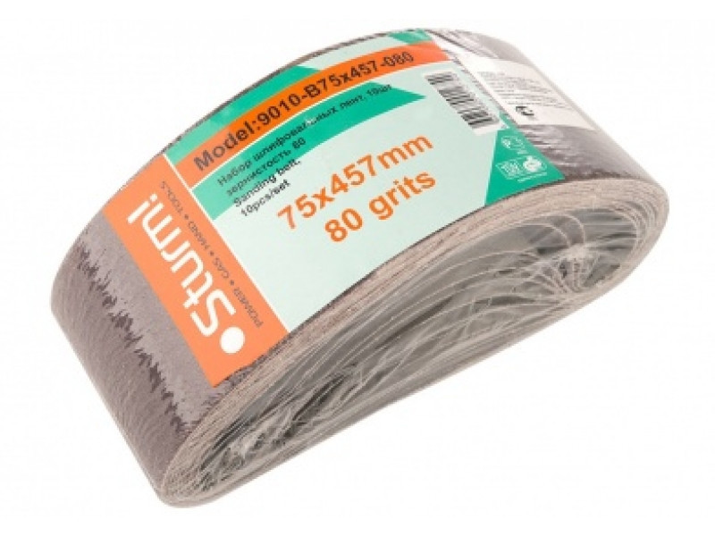 Шліфлента Sturm, 75x457, зерно 080, 10 шт 9010-B75x457-080 (читувати опис) Рівне - фото 1