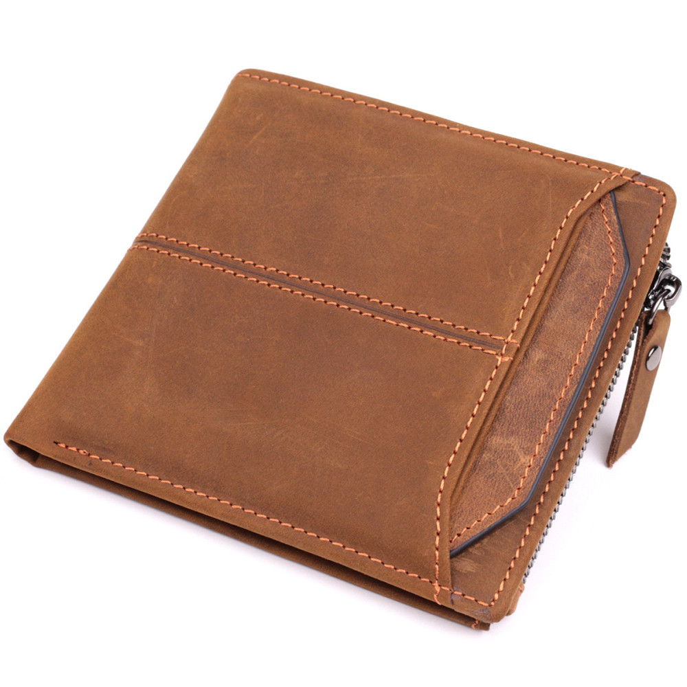 Практичний гаманець для чоловіків з натуральної шкіри Коричневий (Vintage) Київ - фото 11