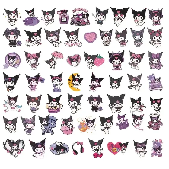 Набор стикеров Kuromi 59 шт – кавайные наклейки Sanrio для декора Киев