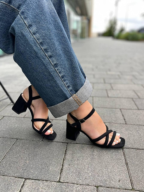 L&M Босоніжки жіночі L&M F132-2 чорні (літо, еко-замша) (5856) Коломыя - изображение 3