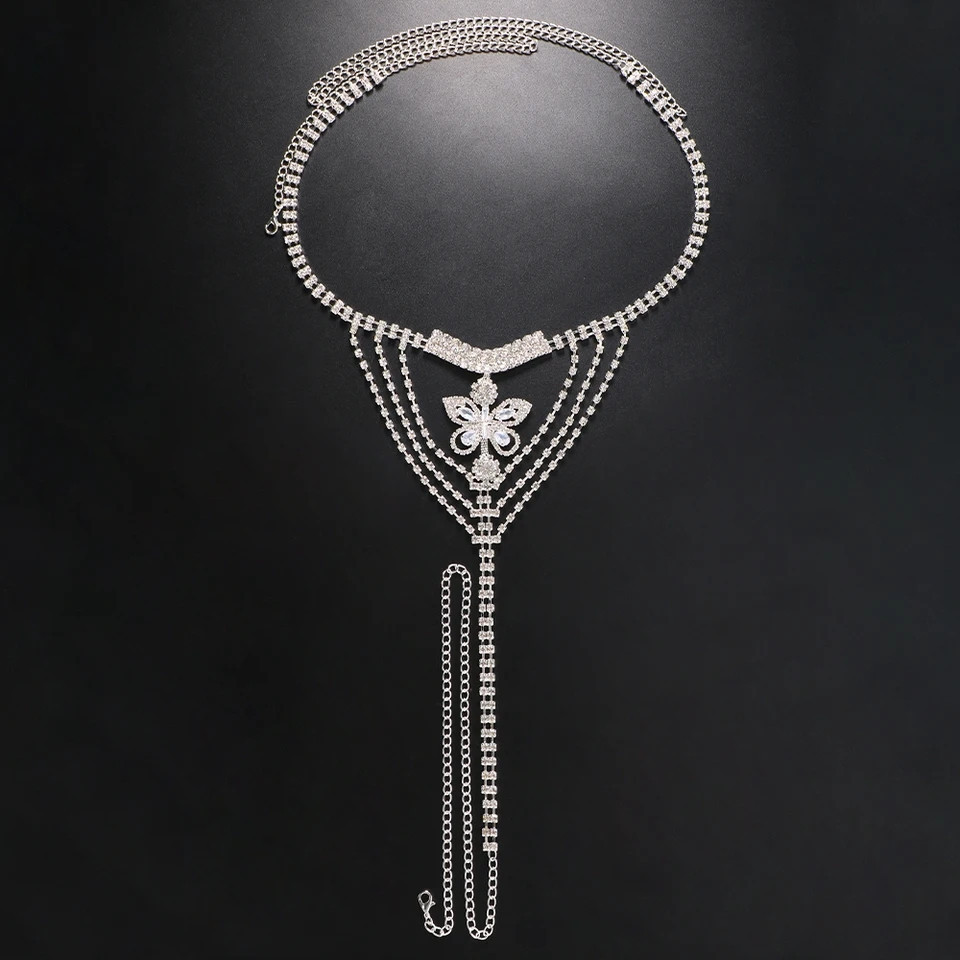 Еротичні трусики з камінням one size сріблястий Київ - фото 3