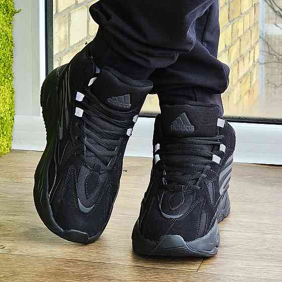 Зимові високі Кросівки Adidas 700 Чорні з Хухом Чоловічі Черевi Черевики Адідас (розміри: 41,42,43,44,45,46) - 90-1 Дніпро