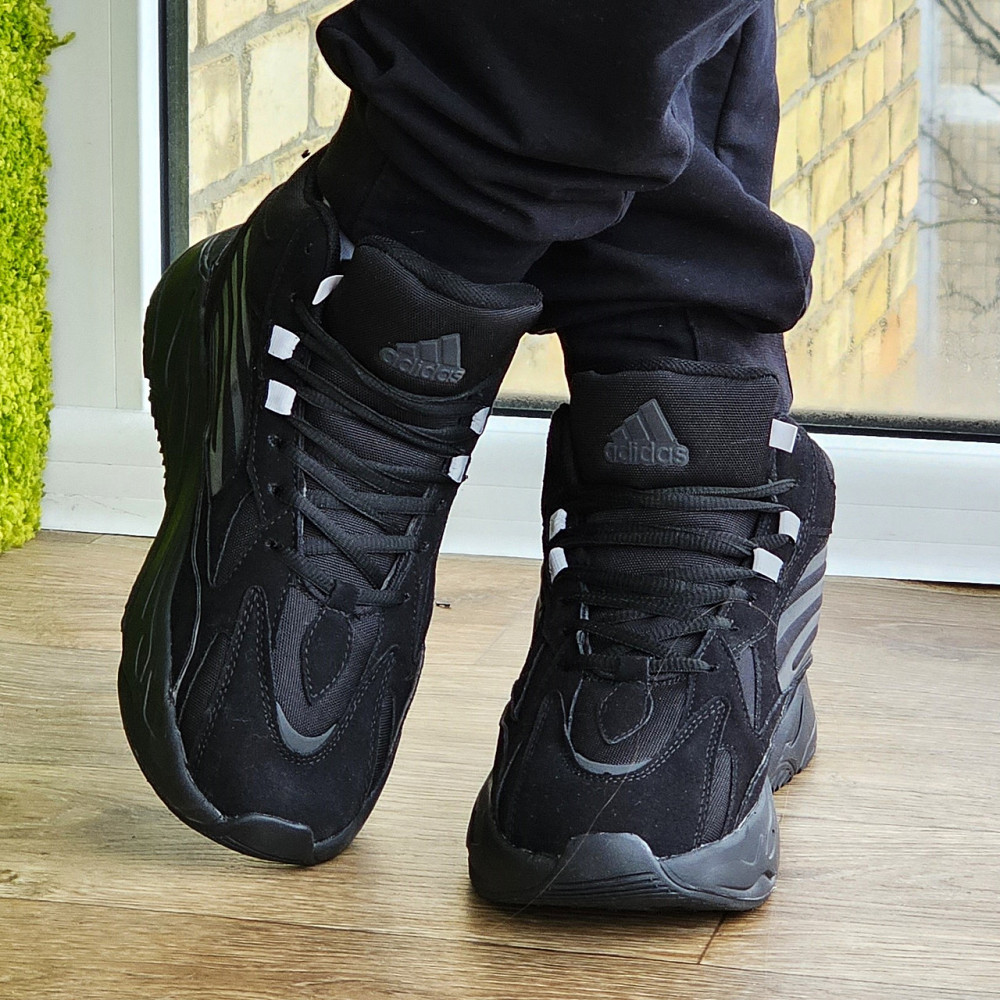 Зимові високі Кросівки Adidas 700 Чорні з Хухом Чоловічі Черевi Черевики Адідас (розміри: 41,42,43,44,45,46) - 90-1 Дніпро - фото 6
