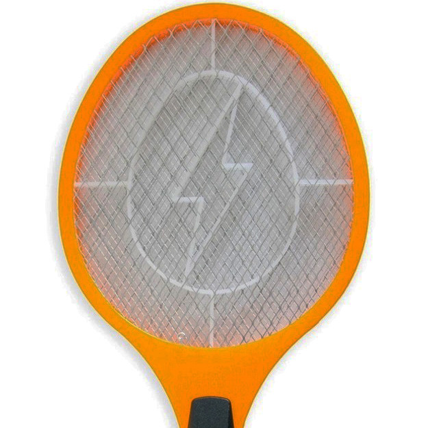 Мухобойка электрическая от насекомых, Аккумуляторный уничтожитель комаров, мошек, мух. Цвет: оранжевый YT-61 Львов - изображение 4