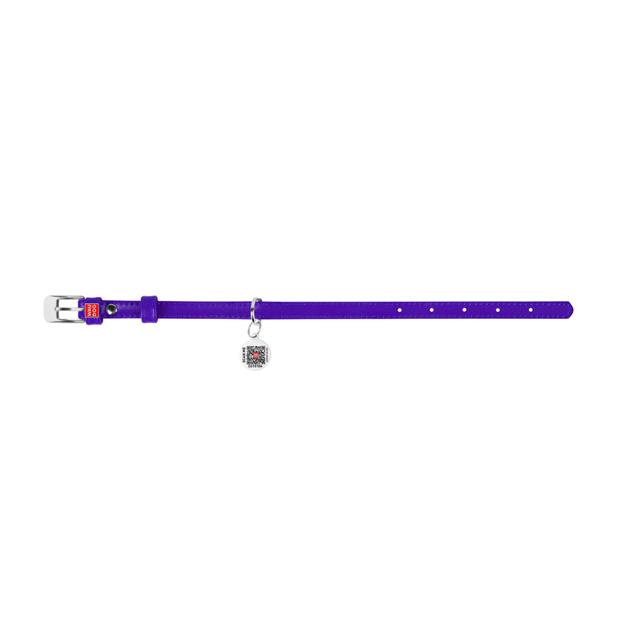 Нашийник для собак шкіряний WAUDOG Glamour з QR паспортом, без прикрас, S, Ш 15 мм, Дов 27-36 с Коломыя - изображение 4