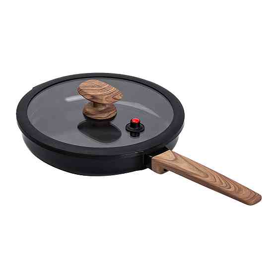 Алюмінієва сковорода з керамічним покриттям антипригарним 1.8 л Ø 24 см чорна MGC HP-4-457B Коломия