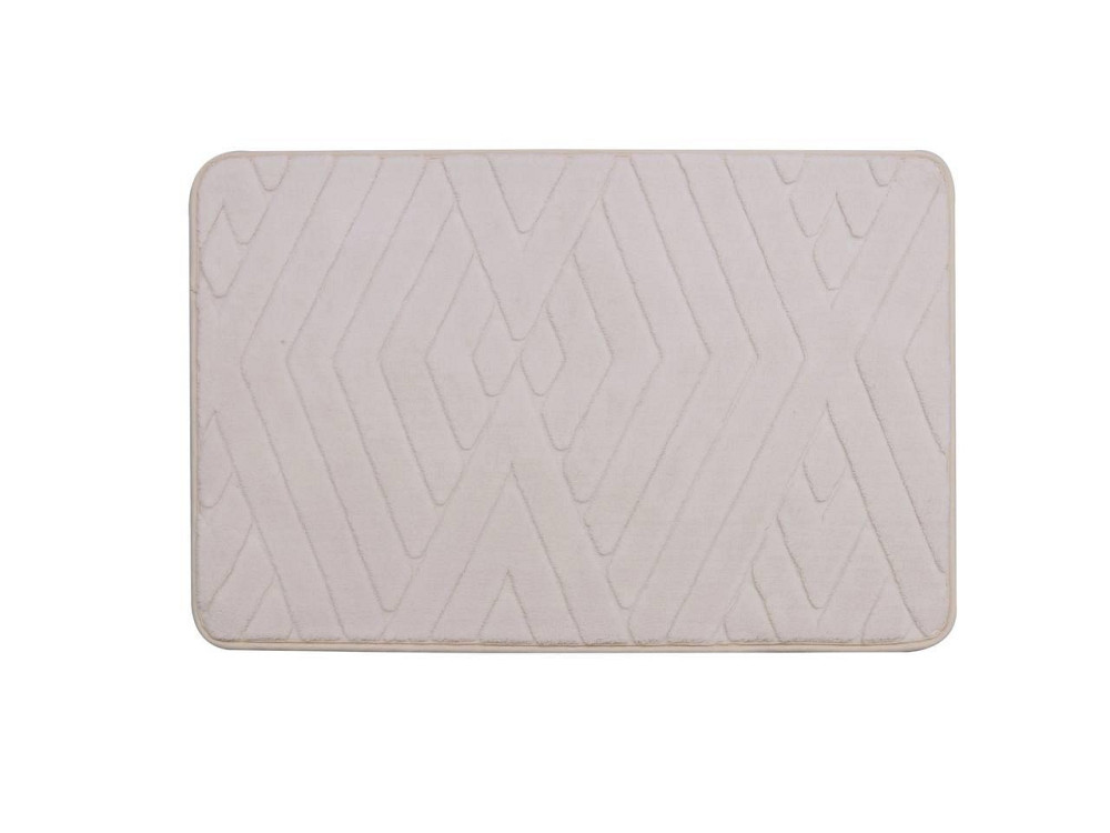 Універсальний низькопрофільний килимок для ванної та коридору Aquarius з антиковзкою гумовою основою 50х70 см Бежевий Буча - фото 1