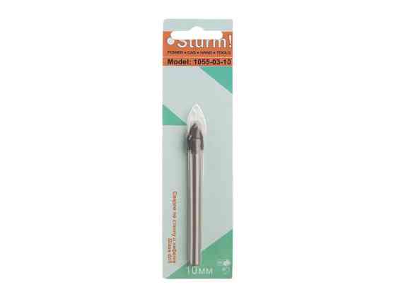 Свердло для скла та кахлю Sturm d=10 mm 1055-03-10 (читувати опис) Рівне