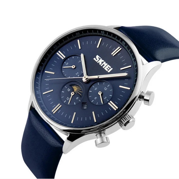 Мужские классические часы Skmei 9117 Silver Blue Винница - изображение 1