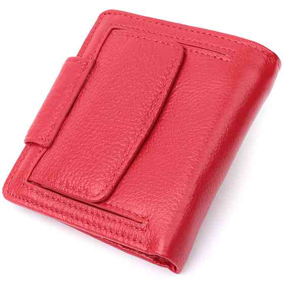 Яскравий гаманець для жінок із кишенею для монет із натуральної шкіри ST Leather 22726 Червоний Київ