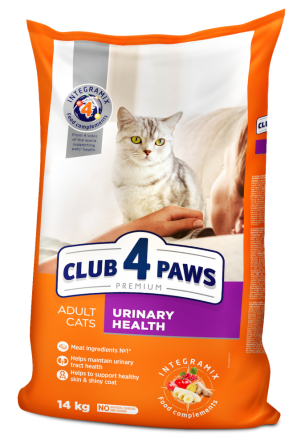 Сухий корм для котів Клуб 4 лапи Club 4 Paws Urinary Health для підтримки здоров'я сечовивідної системи 1 кг (на вагу) Вінниця