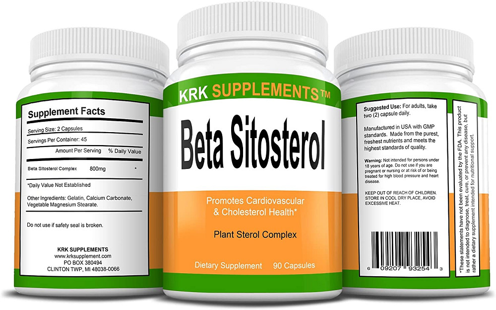 Бета Ситостерол Beta Sitosterol 800 mg 90 капс Луцьк - фото 4