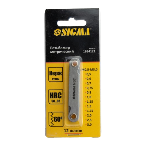 Різьбомір (від М0.5 до М3.0) метричний 12 кроків SIGMA Житомир - изображение 3