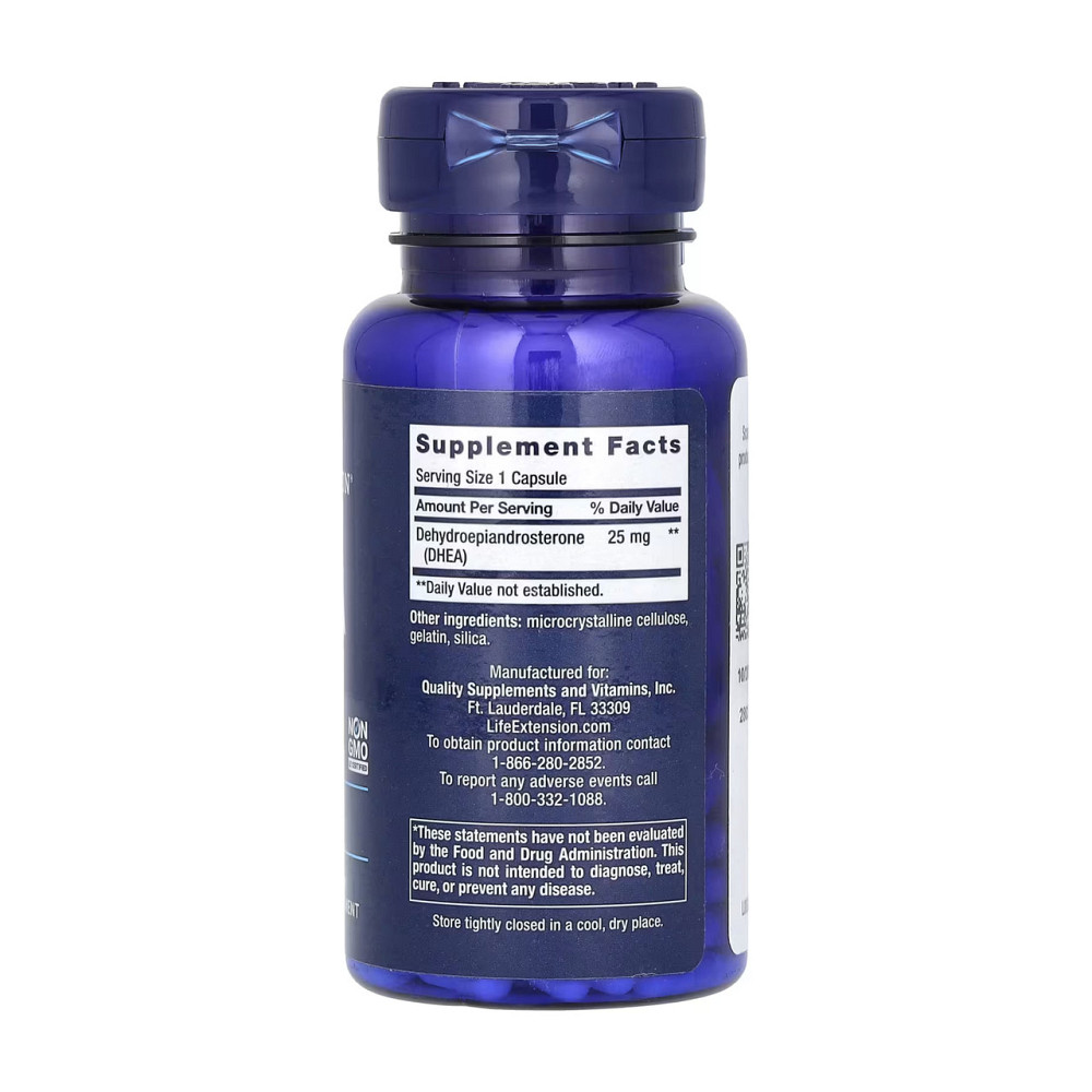 ДГЕА Life Extension DHEA 25 mg 100 caps Киев - изображение 2