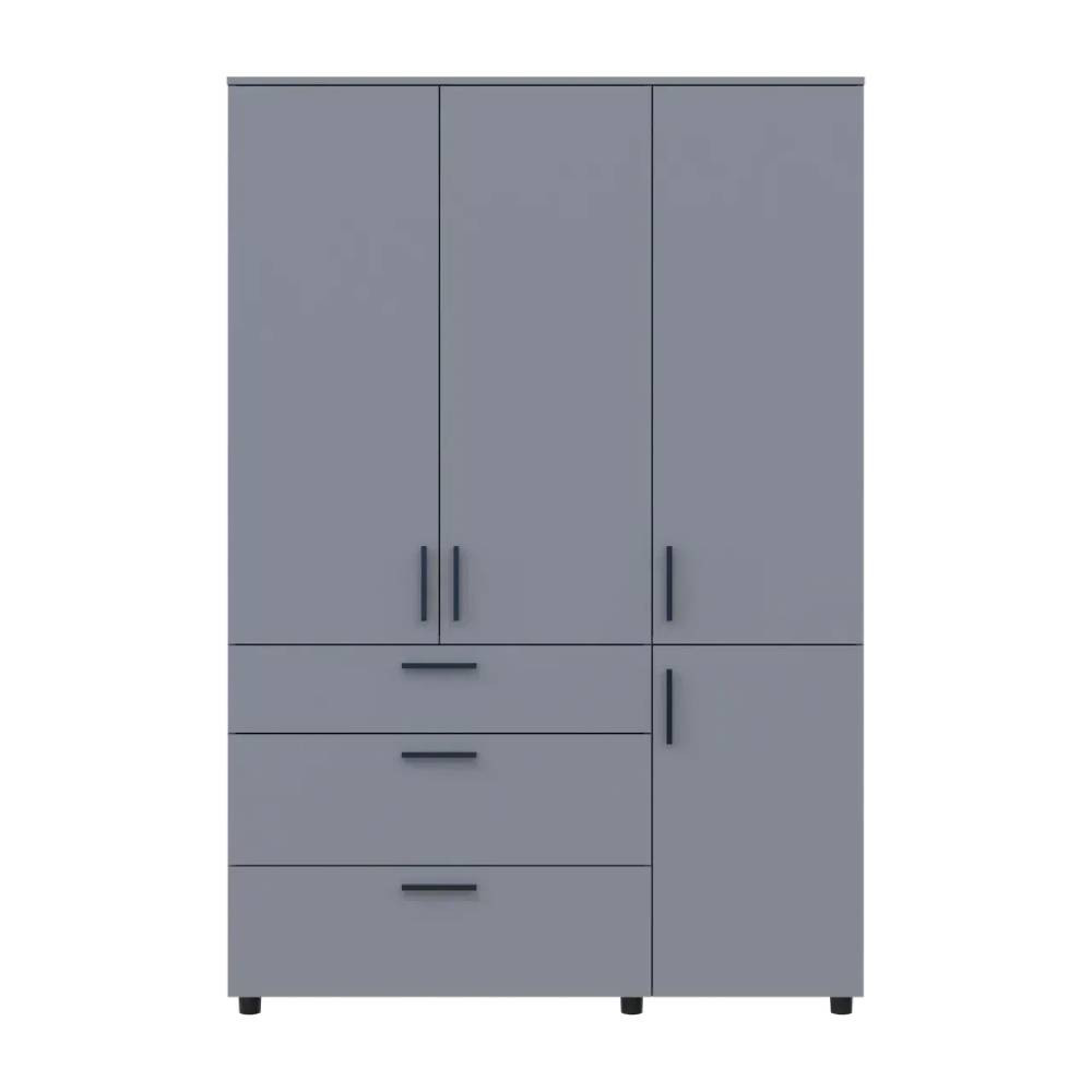 Шкаф для одежды Doros Торн Серый 3 ДСП/3Ш (штанга) 135х51.6х200 (DRS-012065) Львов - изображение 2