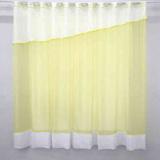 Кухонная занавеска VR-Textil № 00к желтый с белым 280х170 см (52-0546) Киев